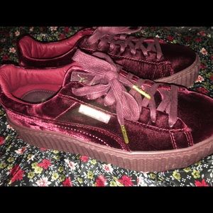 Burgundy Suede Rihanna Fenty Pumas✨